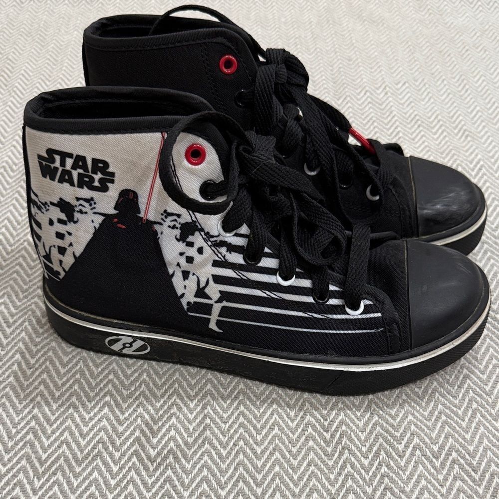 Star Wars Heelys Brand Kids High-Top Sneakers - Black and White Size Youth 3